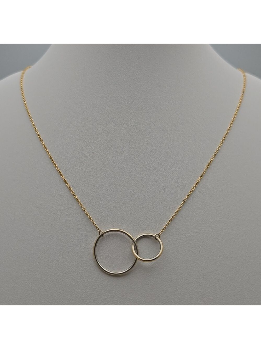 Double Circle Mothers & Daughter Silver 925 Infinity Entwined Dainty
